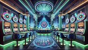 Tampilan permainan bingo online dengan angka dan kartu bermain warna neon